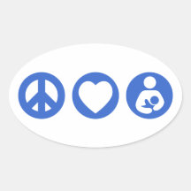 Peace Love Breastfeeding Stickers