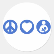 Peace Love Breastfeeding Stickers