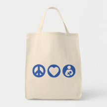 Peace Love Breastfeeding Tote Bags