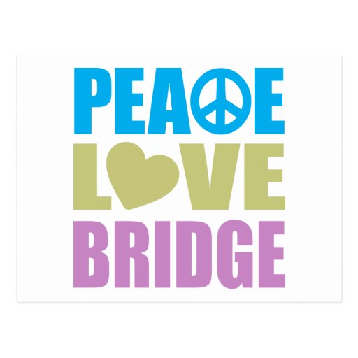 Peace Love Bridge Post Cards