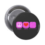 Peace Love British Virgin Islands Pinback Button