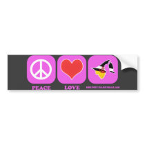 Peace Love Brunei Darussalam Bumper Sticker