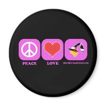 Peace Love Brunei Darussalam magnets by coolcountry Peace Love Brunei Darussalam magnets