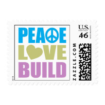 Peace Love Build Stamp