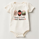 Peace Love Bull Market Baby Bodysuit t-shirts