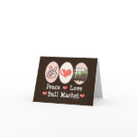Peace Love Bull Market Blank Greeting Cards