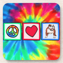 Peace, Love, Bulldogs Coaster