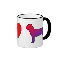 Peace Love Bullmastiffs Coffee Mugs