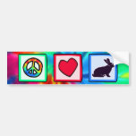 Peace, Love, Bunnies Bumper Sticker