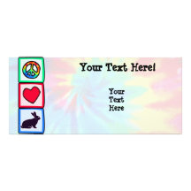 Peace, Love, Bunnies Custom Rack Cards