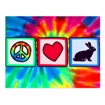 Peace, Love, Bunnies Postcard