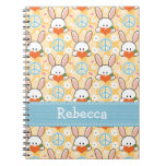 Peace Love Bunny Rabbit Spiral Notebook Journal