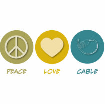 Peace Love Cable photo sculptures