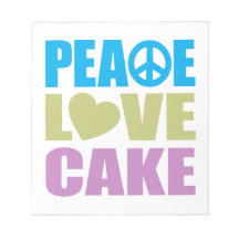 Peace Love Cake Notepad