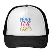 Peace Love Cakes Hat