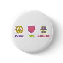 Peace, Love & Calculus Buttons