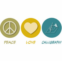 Peace Love Calligraphy photo sculptures