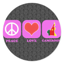 Peace Love Cameroon stickers