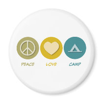 Peace Love Camp magnets by 1000suns Peace Love Camp magnets