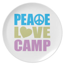 Peace Love Camp Plates