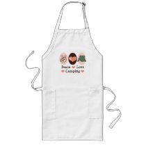 Peace Love Camping Apron by HobbyTeesGifts Peace Love Camping Apron