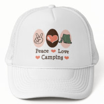 Peace Love Camping Hat by HobbyTeesGifts Peace Love Camping Hat