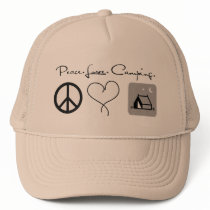 Peace. Love. Camping. hats by whupsadaisy Peace. Love. Camping. hats