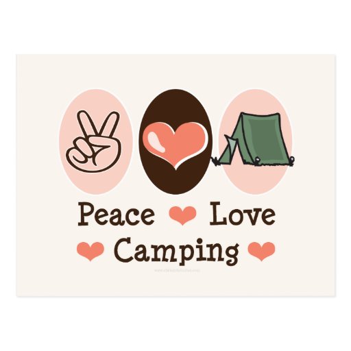 Peace Love Camping Postcard
