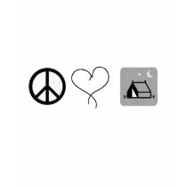 Peace. Love. Camping. t-shirts by whupsadaisy Peace. Love. Camping. t-shirts