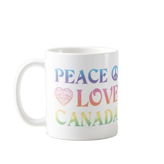 Peace Love Canada mug