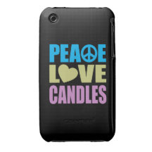 Peace Love Candles iPhone 3 Cases