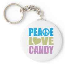 Peace Love Candy Keychain