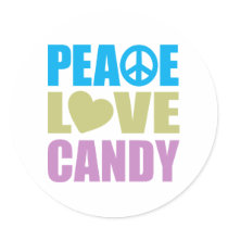 Peace Love Candy Sticker