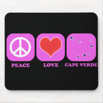 Peace Love Cape Verde mousepads by coolcountry Peace Love Cape Verde mousepads