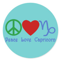 Peace Love Capricorn Zodiac Design stickers