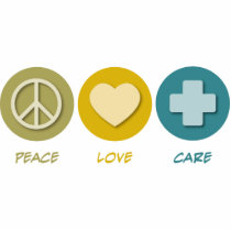 Peace Love Care photo sculptures