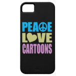 Peace Love Cartoons iPhone 5 Case