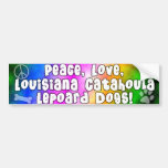 Peace Love Catahoula Leopard Dogs Bumper Sticker