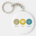 Peace Love Cello Key Chains