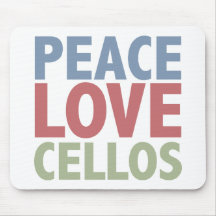 Peace Love Cellos Mouse Mat
