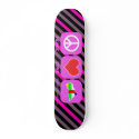 Peace Love Central African Republic skateboards