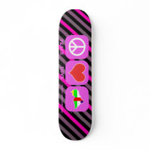 Peace Love Central African Republic skateboards