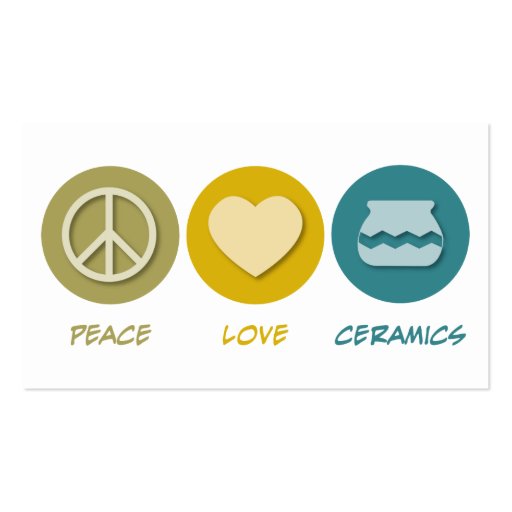 Peace Love Ceramics Business Cards (back side)