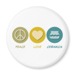 Peace Love Ceramics Fridge Magnet