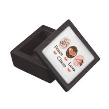 Peace Love Cheer Gift Box Premium Jewelry Box