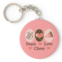 Peace Love Cheer Key Chain keychains