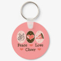 Peace Love Cheer Key Chain keychains by CheerTeesGifts Peace Love Cheer Key Chain keychains