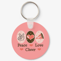 Peace Love Cheer Key Chain keychains by CheerTeesGifts Peace Love Cheer Key Chain keychains