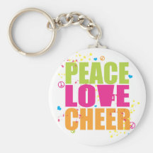 Peace Love Cheer Keychain