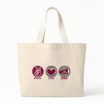 Peace Love Cheer Marron/Grey bags